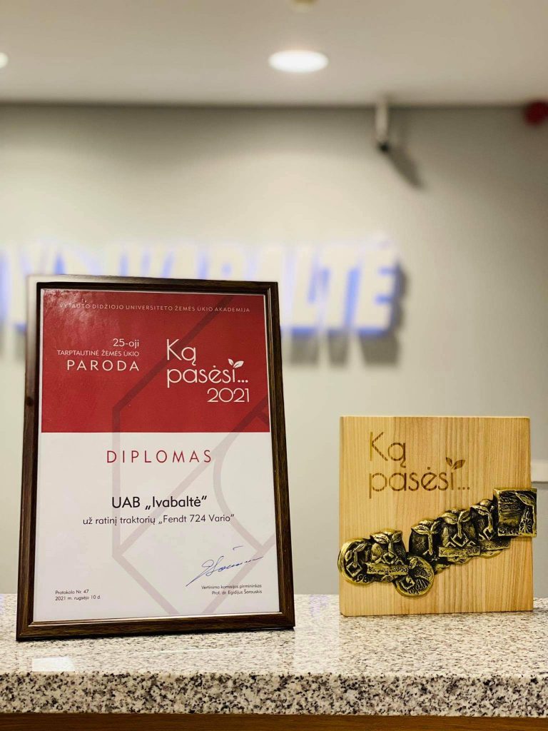 Medalis Ivabaltei už Fendt 724 su FendtONE koncepcija